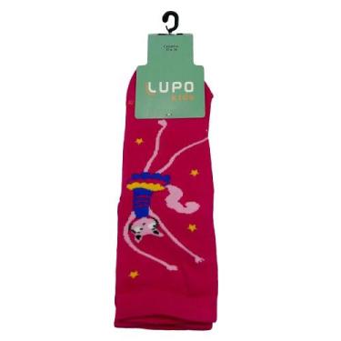 Imagem de Meia lupo com cano médio ref:2680 menina, Rosa, Rosa claro, Amarelo, 2