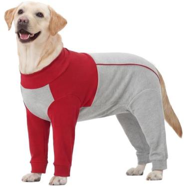 Imagem de Macacão de recuperação pós-cirúrgica para cães Nanaki, elástico, anti-