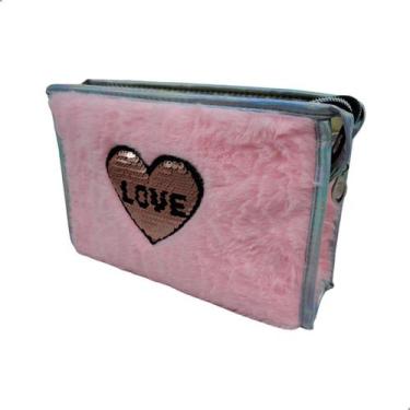 Imagem de Necessaire Feminina Organizador Maquiagem Bolsa Viagem - Darujo, Rosa