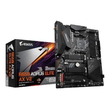 Imagem de Placa-Mãe Gigabyte B550 Aorus Elite Ax V2, Chipset B550, AMD Am4, Atx, DDR4, 9mb55aew2-00-10