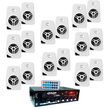 Imagem de Amplificador Som Ambiente 500 Watts Blue 4 Canais - Orion + Caixas de 
