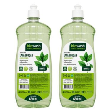 Imagem de Detergente Lava Louças Biodegradável Concentrado Kit 2 Unidades Menta 