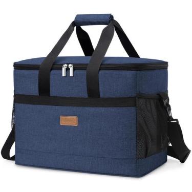 Imagem de Bolsa Térmica Lifewit 30 L/50 Latas Dobrável e Isolada Azul Escuro