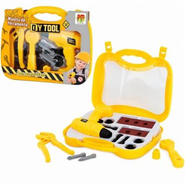 Imagem de Kit Ferramentas de Brinquedo Infantil com Maleta Furadeira Faz de Cont