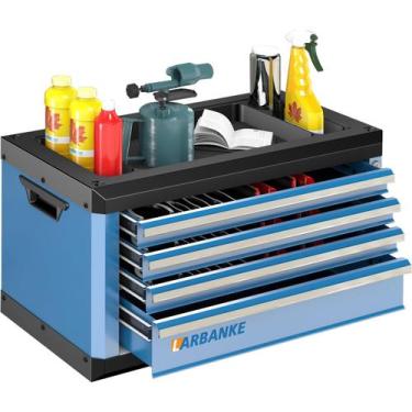 Imagem de Caixa de Ferramentas Portátil Trancável LARBANKE com 4 Gavetas 62x33x3