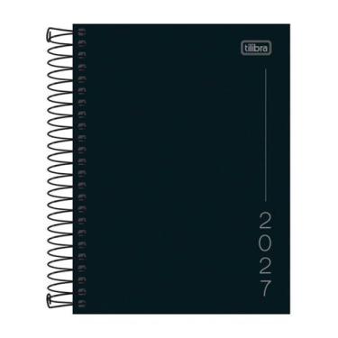 Imagem de Agenda Espiral Capa Dura Pepper 2027 - 11,7x16,4cm - Tilibra PRETO