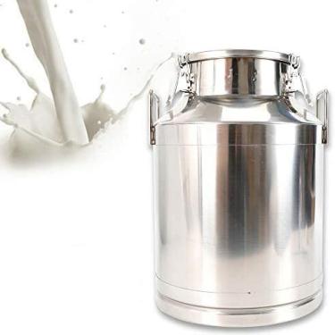 Imagem de Lata de leite de aço inoxidável/balde de mel/garrafa de balde de vinho/sacola de água com tampa selada hermética para armazenamento e recipiente de transporte, 50 litros