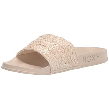 Imagem de Roxy Sandália esportiva feminina Slippy Jute Slide, Creme 214, 5