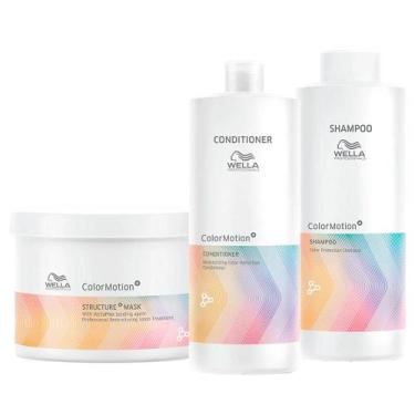 Imagem de Wella Color Motion Profissional Kit  Shampoo + Condicionador + Máscara