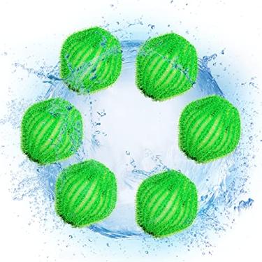 Imagem de Kiboule 6 peças bolas de apanhador de cabelo - bolas de lavagem de removedor de fiapos de lavanderia reutilizáveis para máquina de lavar
