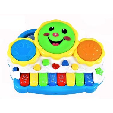 Imagem de Brinquedo Infantil Piano Musical Teclado Bateria Drum Keyboard