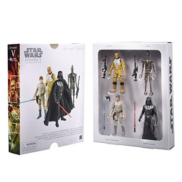 Imagem de STAR WARS Conjunto de caixa de coleção comemorativa de digital – Episódio 5 The Empire Strikes Back – Luke Skywalker, Darth Vader, Bossk, IG-88 (pacote com quatro bonecos de 9,5 cm)