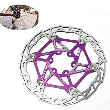 Imagem de Yajun Rotor de freio a disco MTB Mountain Bike Disco de 160 mm de diâmetro Freio de bicicleta Acessórios de bicicleta de estrada flutuante, roxo