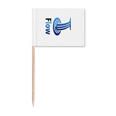 Imagem de Palavras inglesas fluxo de corrente baixo palito de dente marcador topo decoração de festa