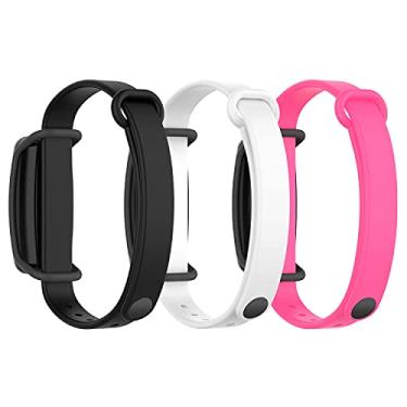 Imagem de AGGDSH (Pacote com 3 pulseiras de silicone para pulseira Bond Touch, pulseiras de substituição bond touch compatíveis (preto + branco + rosa)
