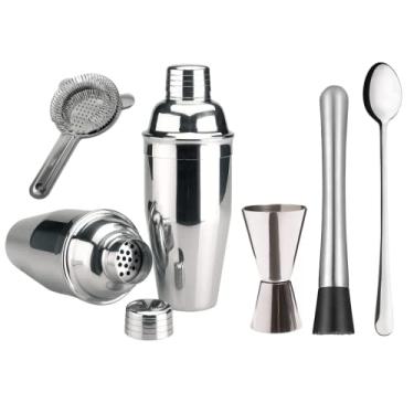 Imagem de Generic Kit Caipirinha Profissional Coqueteleira 500ml 5 Peças Inox