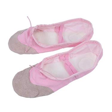 Imagem de Sapatos de treino de balé Sapatos de balé Sapatos de ioga Sapatos folcloreto Pantufas bailarina Roupas de dança Ballet Suprimentos Tamanho 28, rosa, Size 19