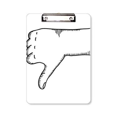 Imagem de Ridicule Gesture Line Desenho Padrão Prancheta Pasta Bloco de Escrita Placa de Apoio A4