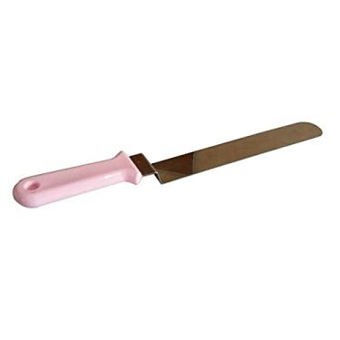 Imagem de Espátula Para Alisar Bolo Com Curva Linha Color Rosa 23m