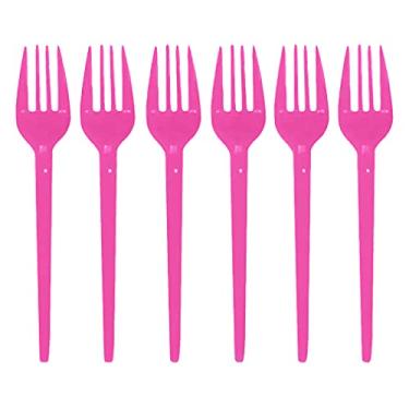 Imagem de Garfinho Descartável Pink para Festas - 50 Unidades