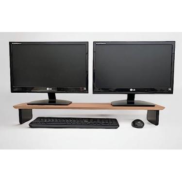 Imagem de Mesa Stand Desk 85x22Cm Suporte elevado para Monitor Freijó