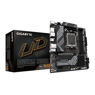 Imagem de GIGABYTE B650M DS3H (AM5/ LGA 1718/ AMD/B650/ Micro ATX/Garantia de 5 anos/DDR5/PCIe 4.0 M.2/PCIe 4.0/USB 3.2 Gen2X2 Type-C/ 2.5GbE LAN/Placa-mãe)