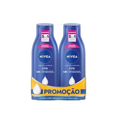 Imagem de NIVEA Kit com 2 Loções Hidratantes Milk Pele Seca a Extrasseca 400Ml Cada, Nivea
