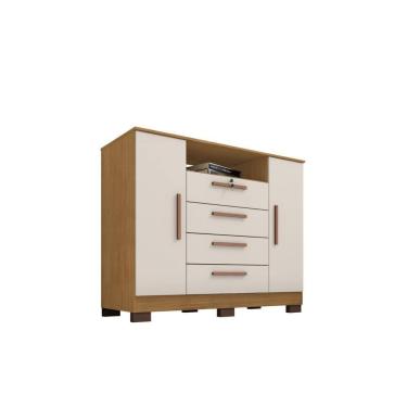 Imagem de Cômoda Infantil 2 Portas 4 Gavetas Itabuna II Incorplac Cedro Imperial/Champagne