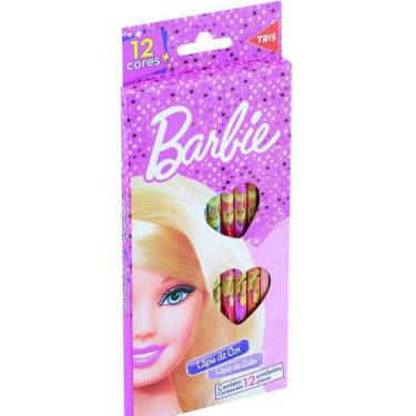 Imagem de Lápis De Cor  Barbie Sextavado 12 Cores - Tris