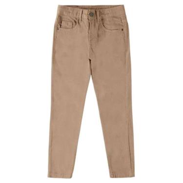 Imagem de Calça Infantil Skinny com Elastano em Sarja Marrom 114423