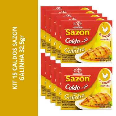 Imagem de Kit 15 Caldos Sazon Galinha 32,5Gr