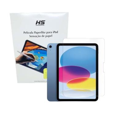 Imagem de Película p/iPad 11 A16 / 10 Geração A2696 10.9" (2022) Paper Like Fosca Sensação de Papel Anti Reflexo/Não Marca dedo Proteção Contra Riscos C/Kit de Instalação Encaixe Perfeito p/Escrita Desenho