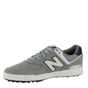 Imagem de New Balance Sapato de golfe masculino 574 Greens, Cinza/branco, 9 X-Wide