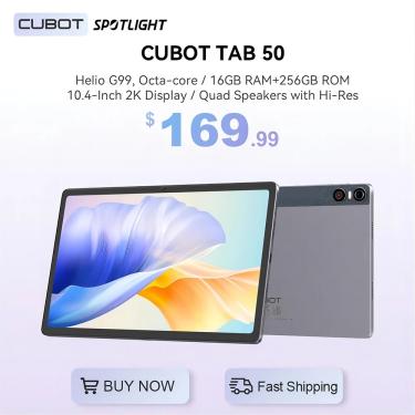 Imagem de Cubot TAB 50  tablet android 13  Helio G99  Octa-core  16 GB de RAM (8 GB  8 GB estendidos)  256 GB
