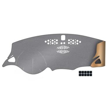 Imagem de KEYOOG Capa de painel de painel adequado para Chevy Malibu 2023-2016 (sem modelos HUD), tapete antirreflexo, protetor solar antiderrapante (cinza)