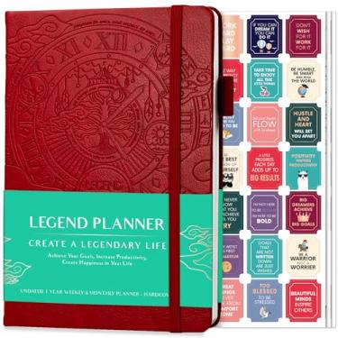 Imagem de Legend Planner – Planejador de vida semanal e mensal para atingir seus objetivos e viver mais feliz. Caderno organizador e diário de produtividade. A5 (vermelho)