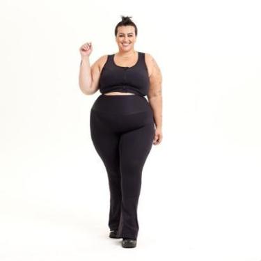 Imagem de Calça Legging Flare Feminina Bailarina Conforto Plus Size-Feminino