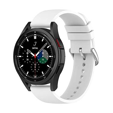 Imagem de Suoman Para Samsung Galaxy Watch 4 Classic 42 mm/46 mm, Galaxy Watch 4 5 6 40 mm/44 mm, Galaxy Watch 5 Pro 45 mm, pulseira de substituição de silicone macio ajustável de 20 mm para Galaxy Watch4/5/6