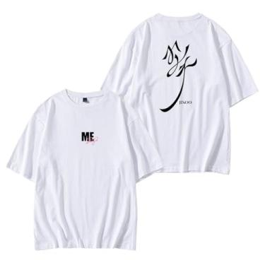 Imagem de Camiseta B-Link j-isoo Album ME K-pop Support Camiseta estampada gola redonda manga curta mercadoria para fãs camisetas, Branco, P