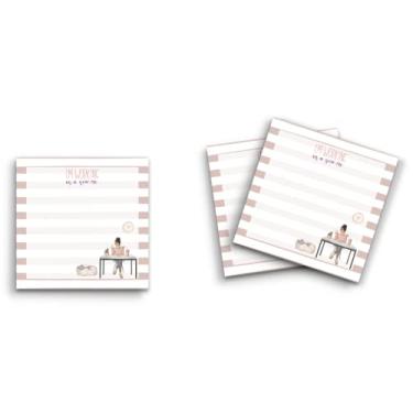 Imagem de Butler in the Home Sticky Notes Pacote com 12 7,6 cm x 7,6 cm, 50 folhas por bloco, estou trabalhando em uma nova mulher ocupada no escritório com gato, blocos de notas engraçados fofos papelaria
