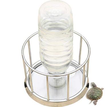 Imagem de La La Pet® Garrafa de água de réptil, alimentador automático de tartaruga de aço inoxidável, dispensador de animais de estimação, tigela para comida e água, tigela para lagarto, tartaruga, camaleão,