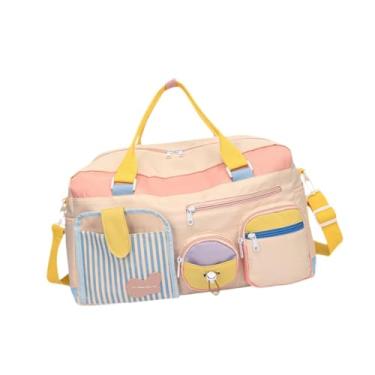 Imagem de oshhni Bolsa de viagem esportiva, bolsa de ginástica, bolsa de treino, bolsa de mão, bolsa de fim de semana feminina, bolsa transversal para viagem, Rosa