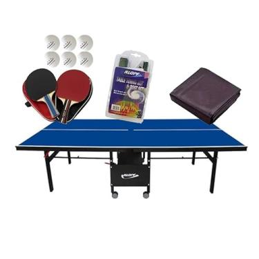 Imagem de MESA PING PONG MDF 18mm 1084 KLOPF + 2 Kits c/Estojo + Rede 5034 + Capa Fechada
