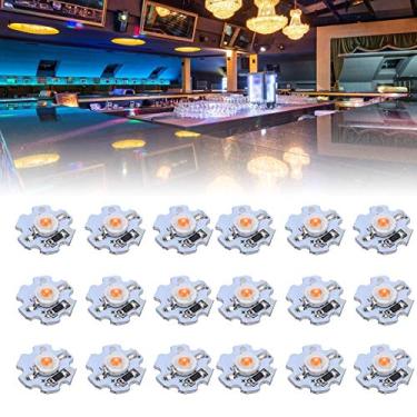 Imagem de Hyuduo 0,5W 5V LED Chip Bulb, Light Beads 200lm Brightness High Power Bead Light Source Chip com placa de alumínio para holofote, pacote com 25 (luz rosa: 380-840NM), outros acessórios de iluminação