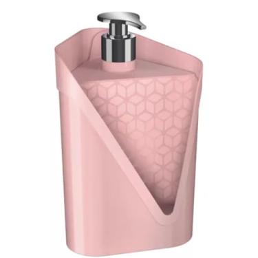 Imagem de Dispenser Organizador Prático De Pia Porta Detergente E Esponja Bucha Sólido Click Cozinha Rosa Uz