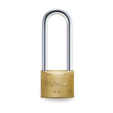 Imagem de Cadeado de Latão Maciço 40mm Haste Longa CR40/70 Papaiz c/ 2 chaves
