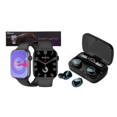 Imagem de Smartwatch  W29s + Fone de Ouvido M10 Chat Gpt Nfc Chamadas Intagram F
