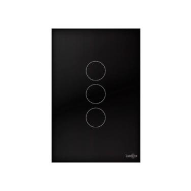 Imagem de Interruptor Wi-fi Inteligente 3 Pads Lumenx Preto