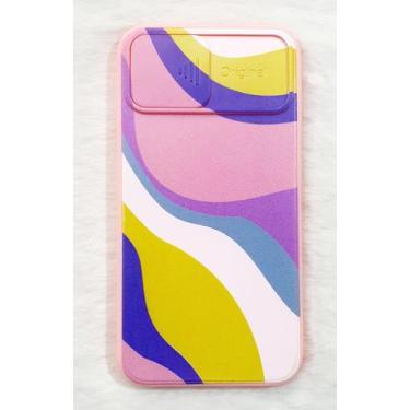 Imagem de Capinha Protege Camera Compativel com iPhone 11 6.1 Aveludada Colorida