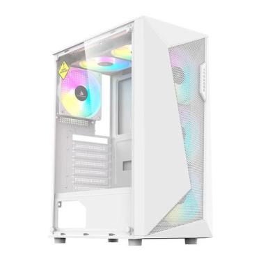 Imagem de Gabinete Gamer Acegeek Atlas R338, Rainbow, Mid-Tower, Lateral de Vidr